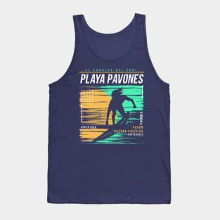 Retro Surfing Playa Pavones, Costa Rica // Vintage Surfer Beach // Surfer's Paradise Tank Top